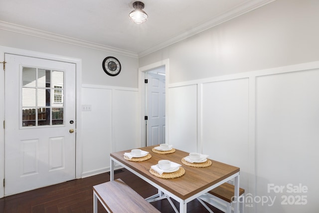 1631 Amanda Ln, Rock Hill, SC 29730 - dining room featuring a decorative wall, crown molding, and a wainscoted wall