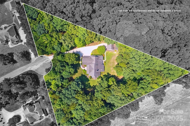 20308 Ridgebrook Ln, Locust, NC 28097 - aerial overview of property's location featuring property boundaries highlighted
