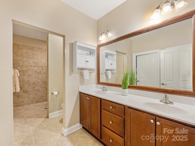 1313 Haywood Park Dr Unit 11, Waxhaw, NC 28173 - full bath featuring double vanity, walk in shower, and tile patterned flooring