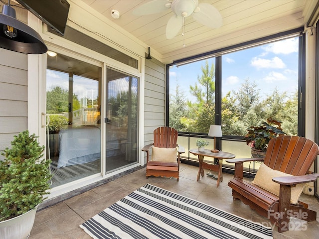1313 Haywood Park Dr Unit 11, Waxhaw, NC 28173 - sunroom / solarium with a ceiling fan and healthy amount of natural light