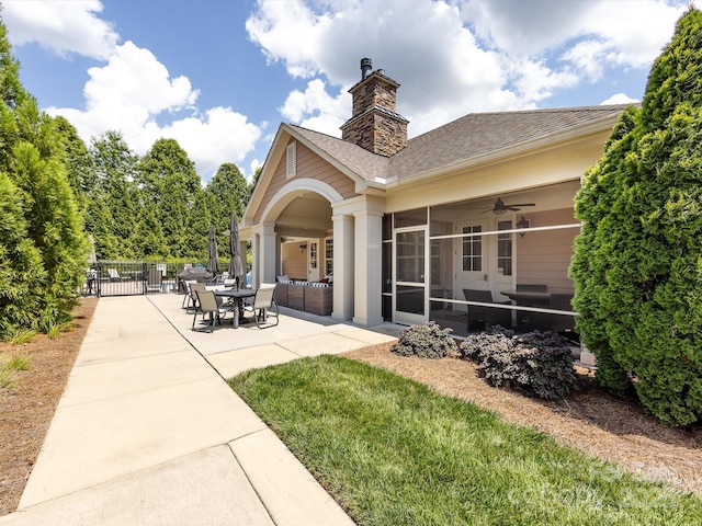 1313 Haywood Park Dr Unit 11, Waxhaw, NC 28173 - view of patio / terrace with a sunroom