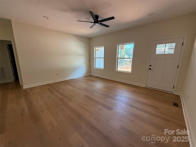 613 3rd Street Pl SW, Conover, NC 28613 - foyer entrance featuring wood finished floors and a ceiling fan