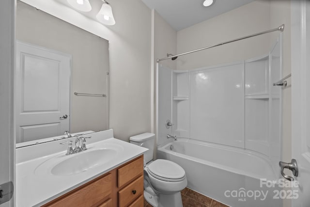 113 Chaska Loop, Troutman, NC 28166 - bathroom featuring vanity,  shower combination, and tile patterned floors