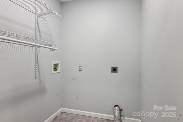 1416 Roy Dula Pl SW, Lenoir, NC 28645 - washroom with hookup for a washing machine, hookup for an electric dryer, and light tile patterned flooring