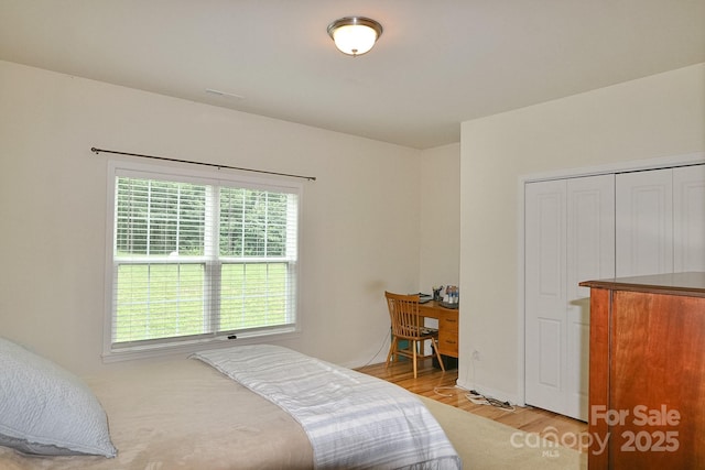 485 Calloway Rd, Lowgap, NC 27024 - bedroom with light wood finished floors and a closet