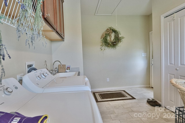 485 Calloway Rd, Lowgap, NC 27024 - laundry area featuring cabinet space, washing machine and clothes dryer, and attic access