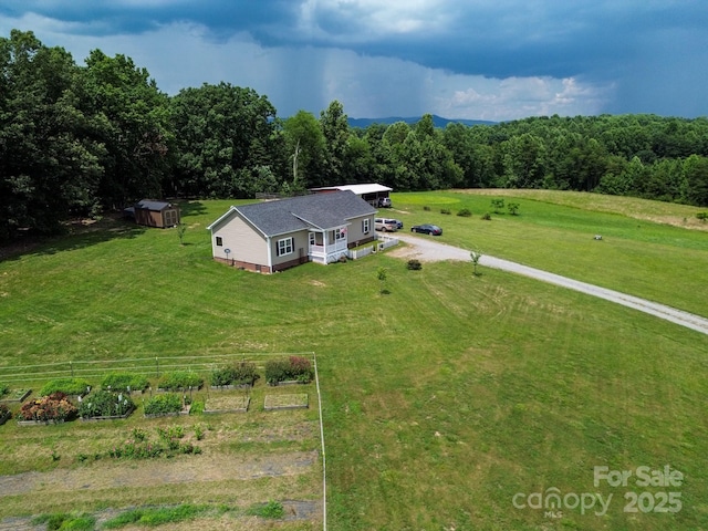 485 Calloway Rd, Lowgap, NC 27024 - aerial view of sparsely populated area featuring a forest