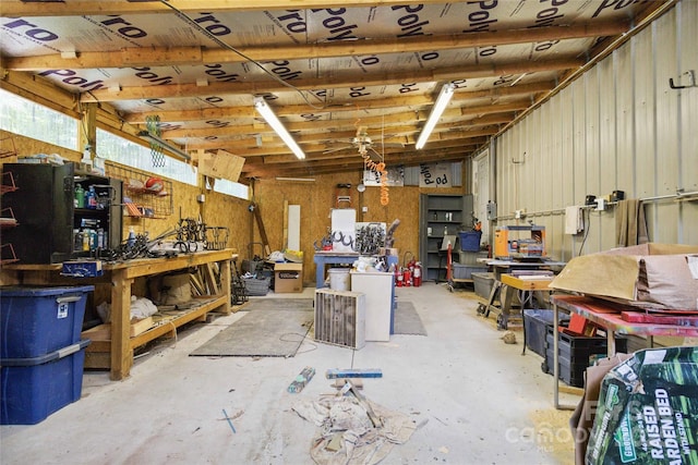 3149 Simmons St, Kannapolis, NC 28083 - garage with a workshop area