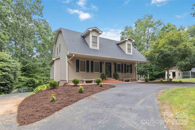 3149 Simmons St, Kannapolis, NC 28083 - new england style home with driveway, covered porch, and a shingled roof