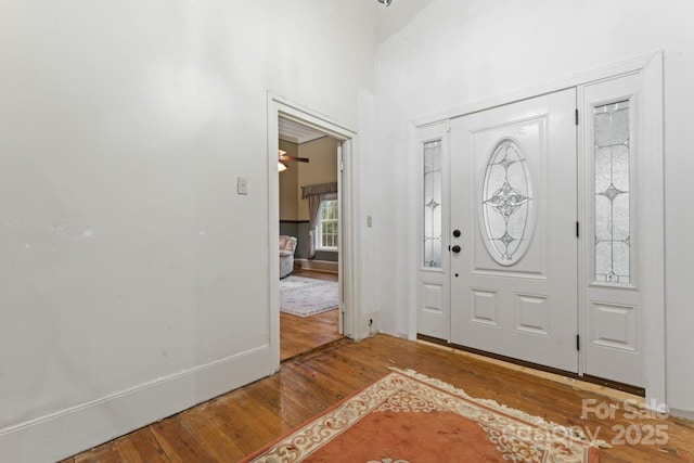 2633 Jb Denton Rd, Lancaster, SC 29720 - foyer entrance with hardwood / wood-style flooring and baseboards