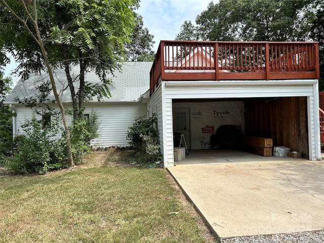 2633 Jb Denton Rd, Lancaster, SC 29720 - view of side of property with driveway, a garage, a yard, and roof with shingles