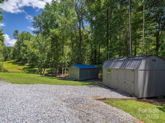 7376 NC-181 Hwy, Morganton, NC 28655 - view of grassy yard with a storage unit