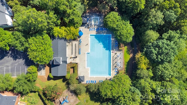 20234 Middletown Rd, Cornelius, NC 28031 - drone / aerial view of a pool