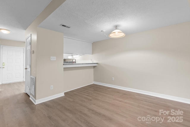 2705 N Center St Unit 76, Hickory, NC 28601 - kitchen featuring wood finished floors and a textured ceiling