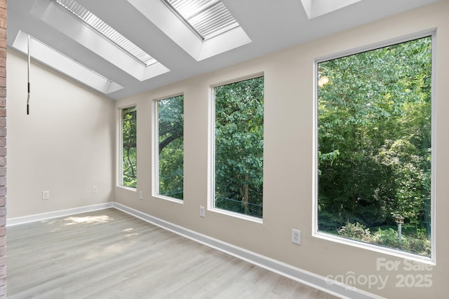 2705 N Center St Unit 76, Hickory, NC 28601 - unfurnished room featuring a skylight and wood finished floors