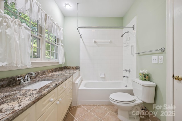 12 Woodvine Ln, Lake Wylie, SC 29710 - bathroom with vanity, tile patterned floors, and washtub / shower combination