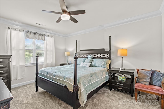 117 Cup Chase Dr, Mooresville, NC 28115 - bedroom featuring carpet, crown molding, and ceiling fan