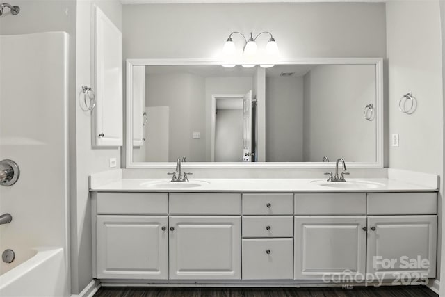 824 17th Avenue Dr SE, Hickory, NC 28602 - bathroom with double vanity and shower / bath combination