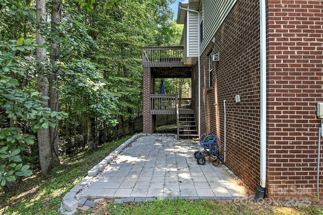 824 17th Avenue Dr SE, Hickory, NC 28602 - view of patio featuring stairway and a deck