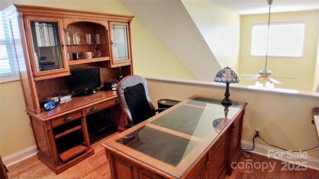 22 Florian Ln, Fletcher, NC 28732 - office space featuring light wood finished floors and ceiling fan