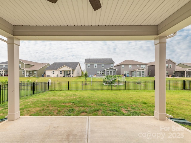 1711 Woodend Dr, Indian Trail, NC 28079 - fenced backyard featuring a residential view and a patio