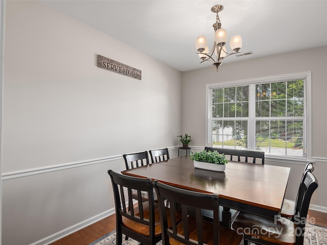 178 Black River Rd, Fletcher, NC 28732 - dining room featuring a chandelier and wood finished floors