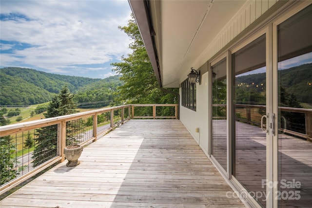 1648 Skyland Dr Unit 77, Seven Devils, NC 28604 - wooden deck featuring a mountain view