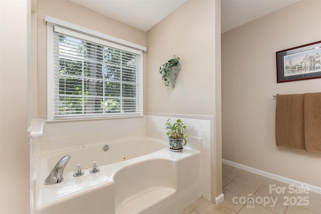 101 Citation Ln, Gastonia, NC 28056 - bathroom with a tub with jets and tile patterned floors