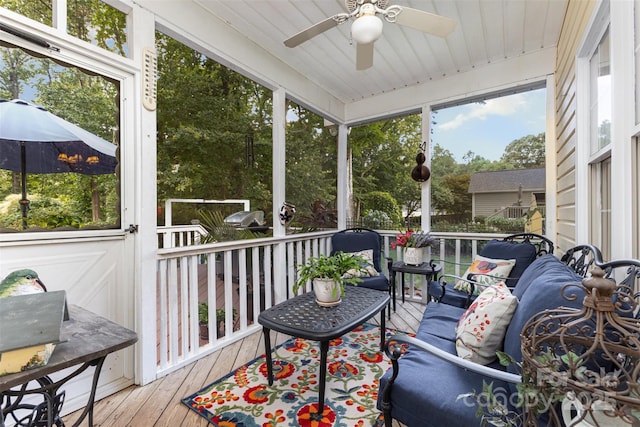 101 Citation Ln, Gastonia, NC 28056 - sunroom with ceiling fan