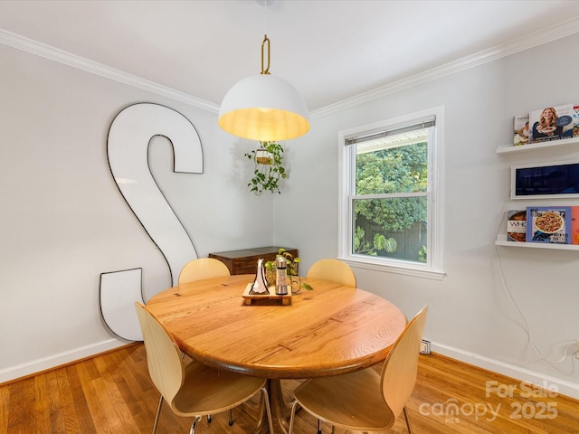 3200 Spring Valley Rd, Charlotte, NC 28210 - dining room featuring light wood finished floors and ornamental molding