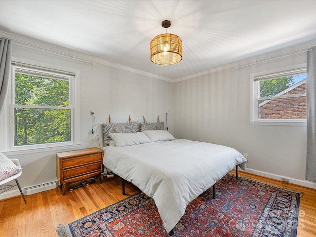3200 Spring Valley Rd, Charlotte, NC 28210 - bedroom with wood finished floors and ornamental molding