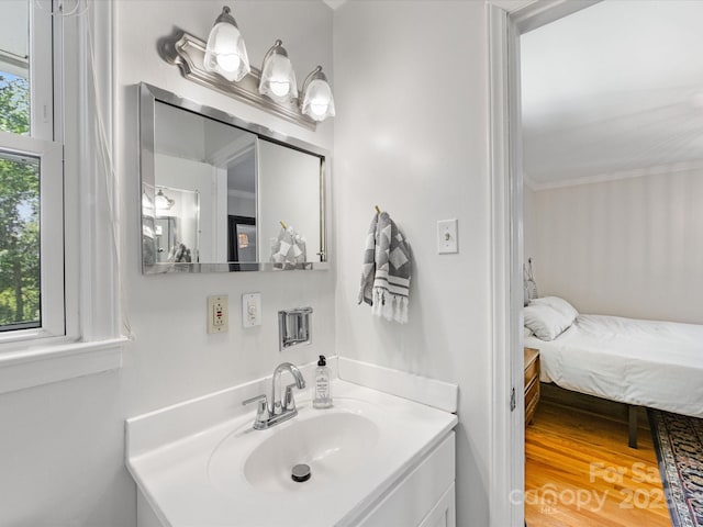 3200 Spring Valley Rd, Charlotte, NC 28210 - bathroom with vanity and ornamental molding