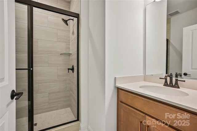 9511 Coast Laurel Ave NW, Concord, NC 28027 - bathroom featuring a stall shower and vanity