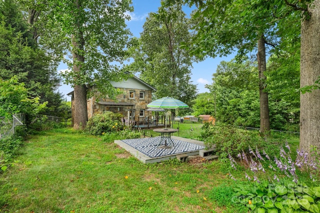 1058 Howard Gap Loop Rd, Flat Rock, NC 28731 - view of yard featuring a wooden deck