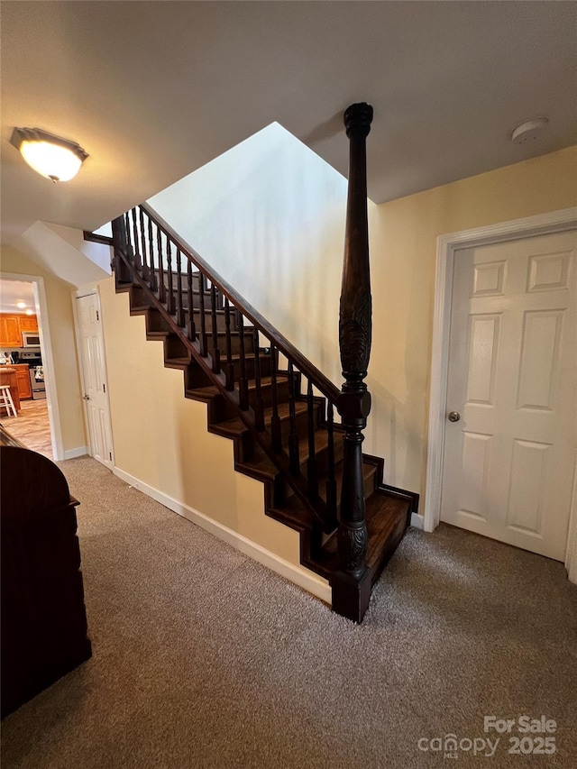 4606 Garvey Bridge Rd, Crumpler, NC 28617 - stairs with carpet floors