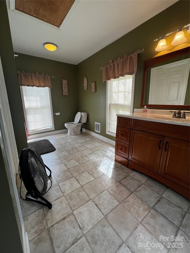 4606 Garvey Bridge Rd, Crumpler, NC 28617 - bathroom with vanity and stone tile flooring