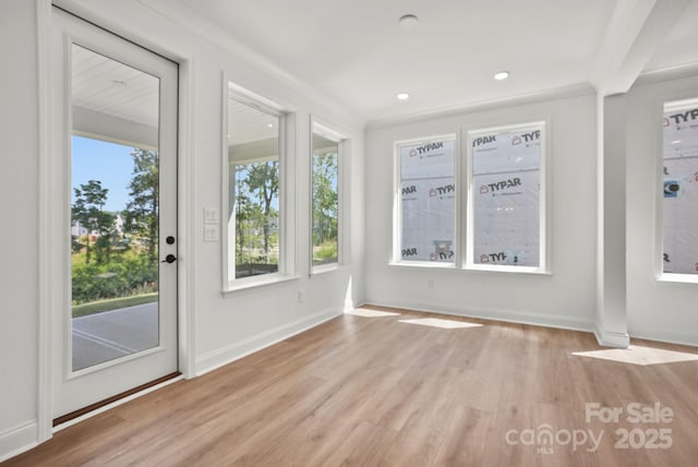 9515 Coast Laurel Ave NW, Concord, NC 28027 - foyer featuring wood finished floors and recessed lighting