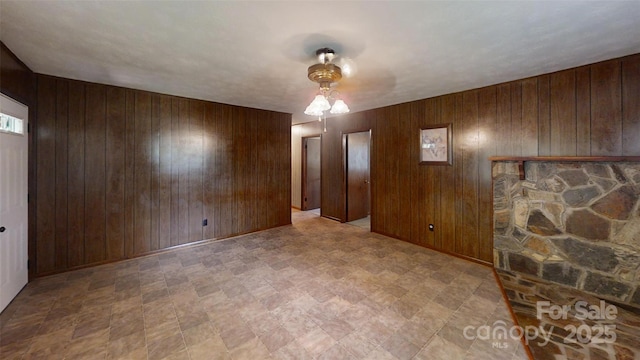 560 Bailey Mountain Rd, Mars Hill, NC 28754 - empty room with wooden walls