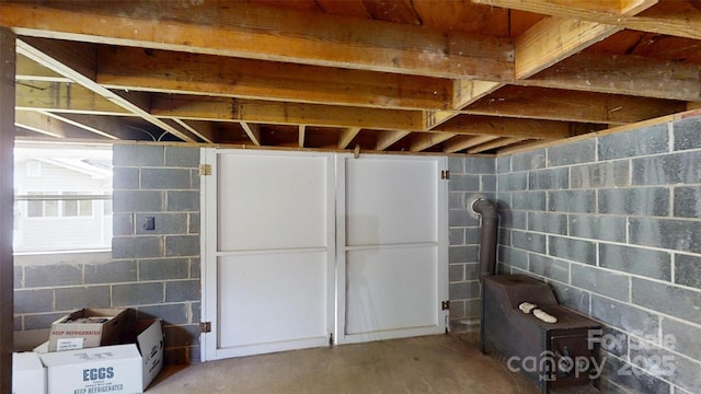 560 Bailey Mountain Rd, Mars Hill, NC 28754 - below grade area with concrete block wall