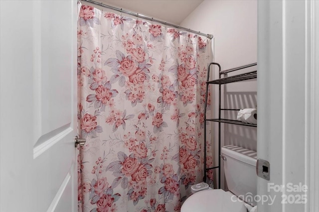 2309 Abundance Ln, Waxhaw, NC 28173 - bathroom featuring toilet and a shower with curtain