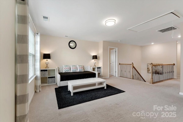 2309 Abundance Ln, Waxhaw, NC 28173 - bedroom with attic access, carpet floors, and multiple windows