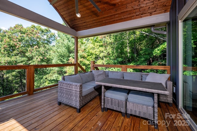 54 Weldon Way, Fairview, NC 28730 - deck featuring an outdoor living space