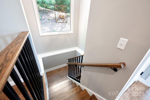 54 Weldon Way, Fairview, NC 28730 - stairs with wood finished floors