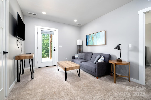 54 Weldon Way, Fairview, NC 28730 - living area featuring light carpet and recessed lighting
