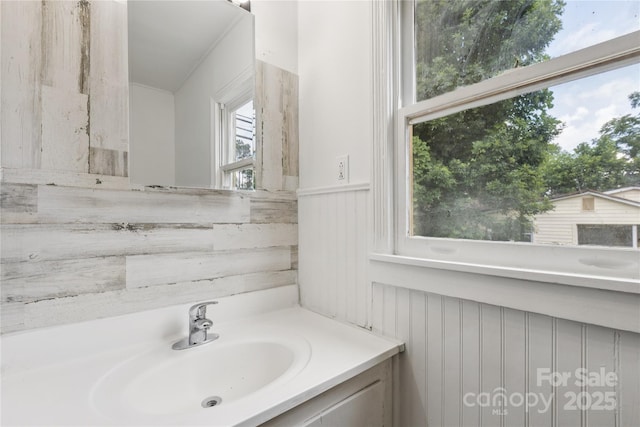 1208 Arch St E Unit 10, Lancaster, SC 29720 - bathroom featuring vanity and a wainscoted wall