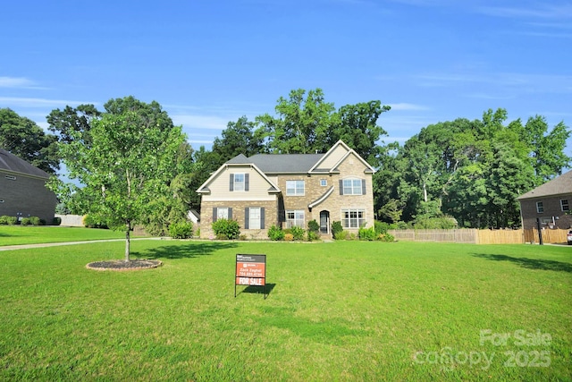 12515 Hashanli Pl, Matthews, NC 28105 - view of front facade with stone siding