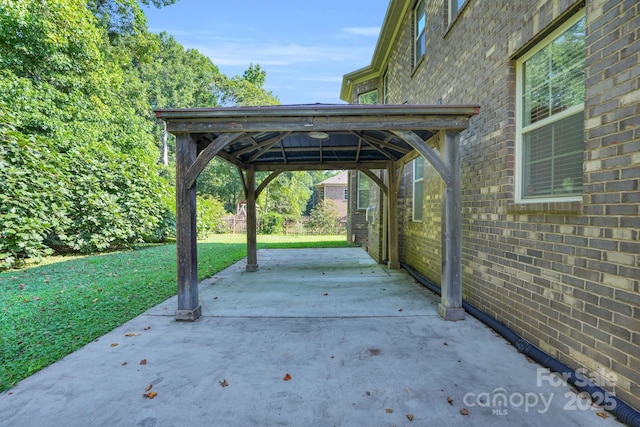 12515 Hashanli Pl, Matthews, NC 28105 - view of patio with a gazebo and a carport