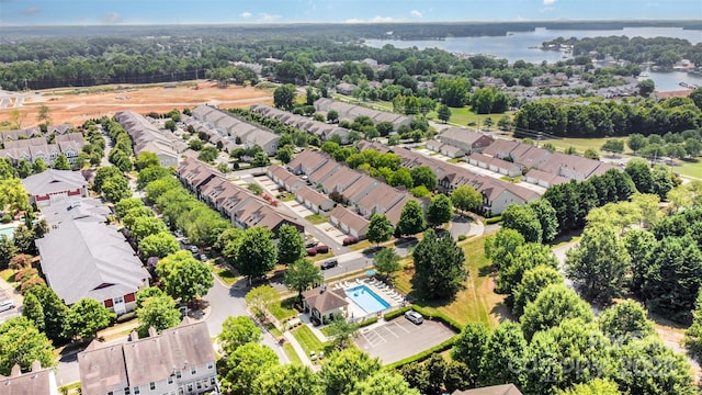 8245 Viewpoint Ln, Cornelius, NC 28031 - aerial view of residential area featuring a large body of water