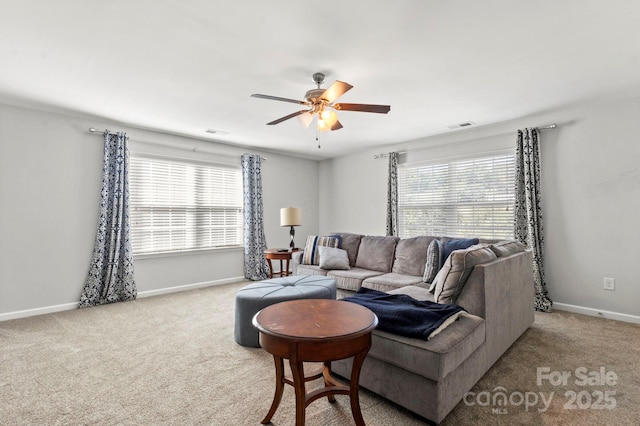 2005 Brightflower Ln, York, SC 29745 - carpeted living area with plenty of natural light and a ceiling fan