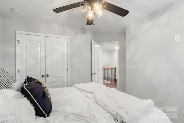 2005 Brightflower Ln, York, SC 29745 - bedroom featuring a closet and ceiling fan